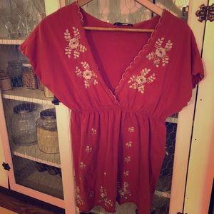 Burnt orange blouse